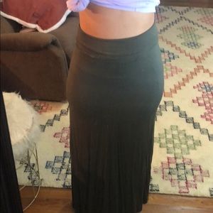 Maxi Army Green Skirt